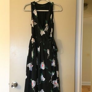 Banana Republic Black Floral Maxi Dress